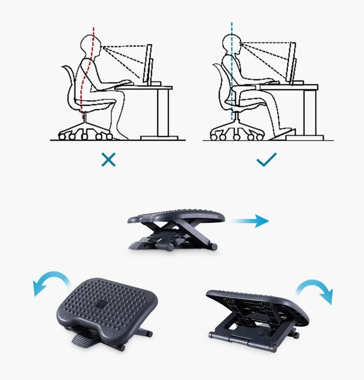 Adjustable Plastic Footrest Chair Foot Pad HIPS Footrest Foot Rest