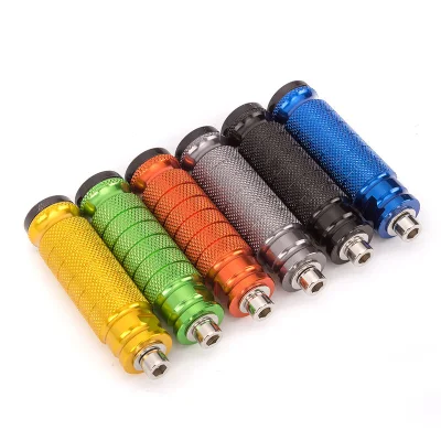 8mm Aluminium Motorcycle Knurled Foot Pegs Anti